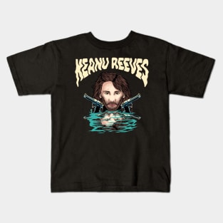 Keanu Reeves Guns Kids T-Shirt